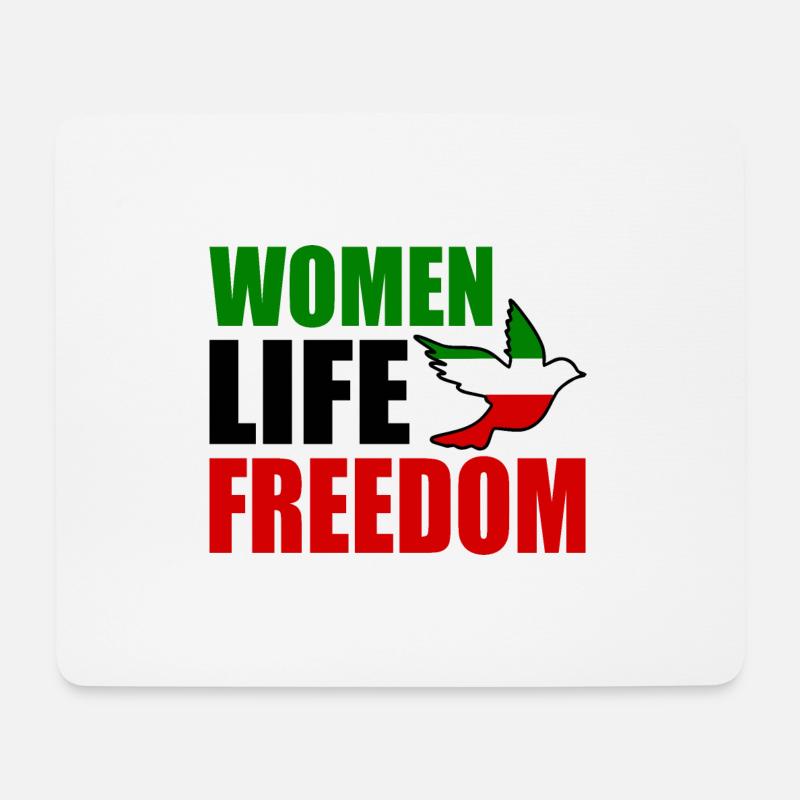 Women life freedom - Mousepad (Querformat) - Weiß