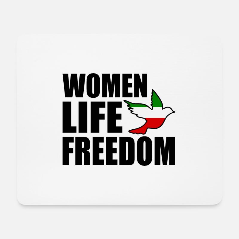 Women life freedom - Mousepad (Querformat) - Weiß