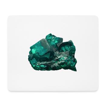 Fluorite Green Fluorspar Mineral Crystal - Mouse Pad (horizontal) - white - Front
