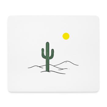 Cactus du désert au soleil - Tapis de souris (format paysage) - blanc - Devant