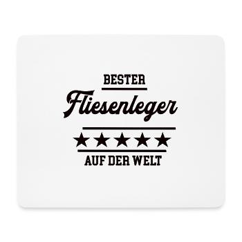 Bester Fliesenleger Weltbester Handwerker - Mousepad (Querformat) - Weiß - Vorne