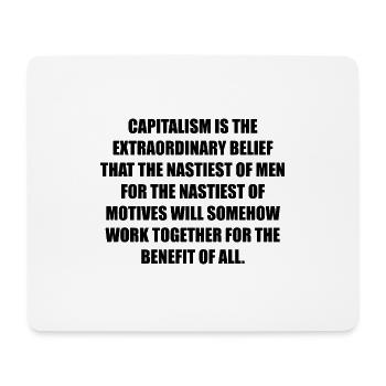 CAPITALISM is - Mousepad (Querformat) - Weiß - Vorne