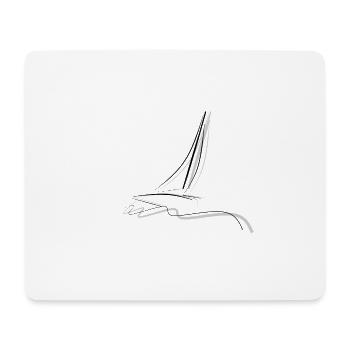 Bateau, dessin - Tapis de souris (format paysage) - blanc - Devant