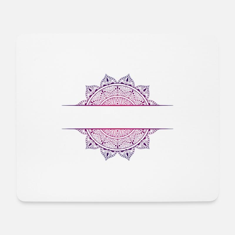 Mandala pink magenta - Mousepad (Querformat) - Weiß