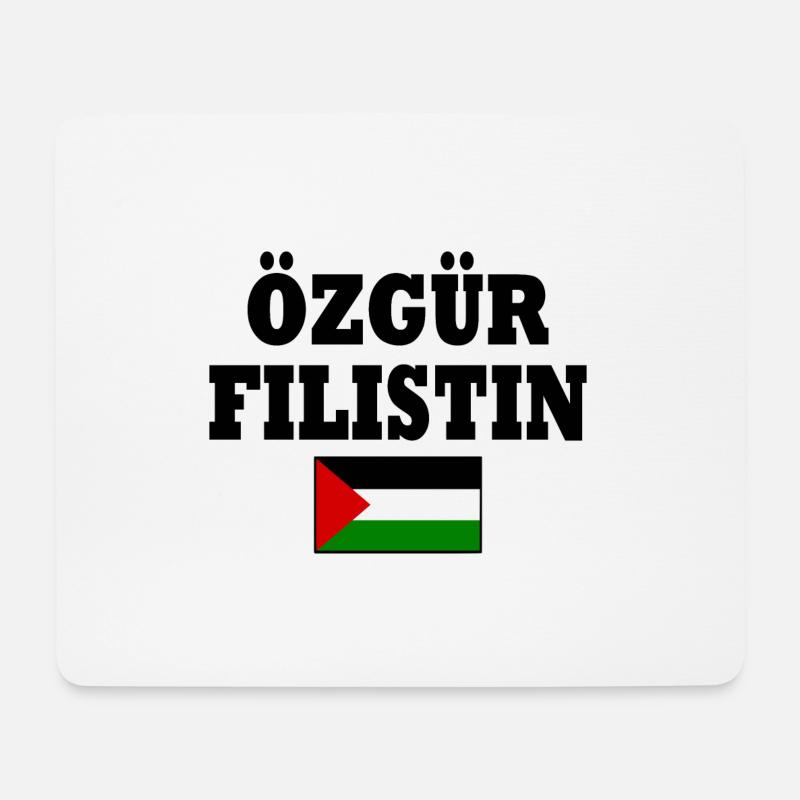 özgür filistin - Mousepad (Querformat) - Weiß