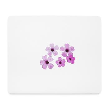 Blumen violett - Mousepad (Querformat) - Weiß - Vorne