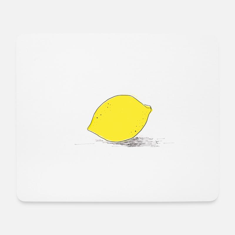 Zitrone - Mousepad (Querformat) - Weiß