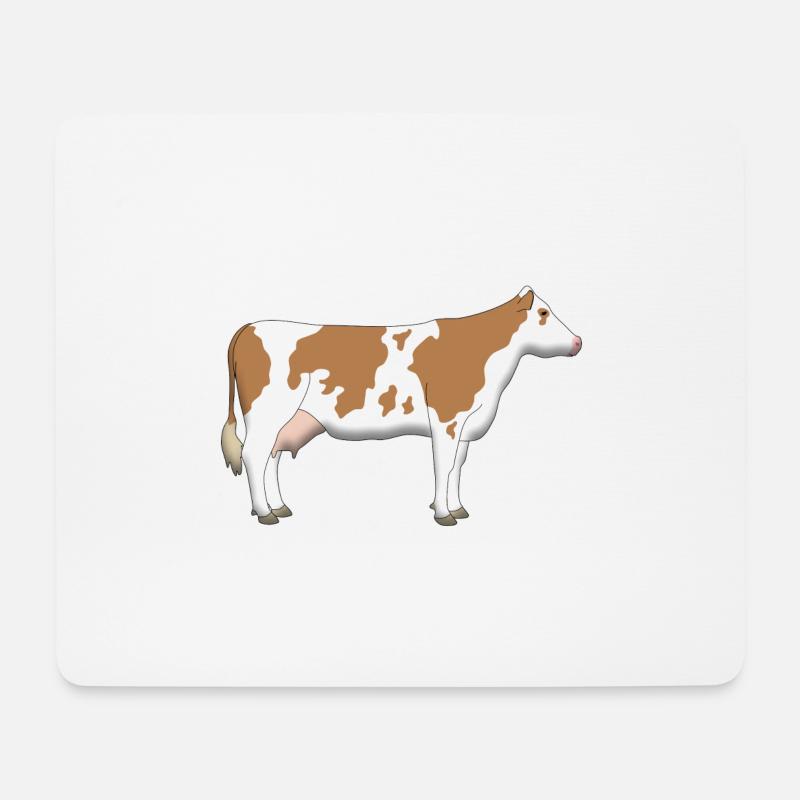 Kuh Fleckvieh Seite - Mousepad (Querformat) - Weiß