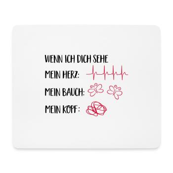 verliebt - Mousepad (Querformat) - Weiß - Vorne