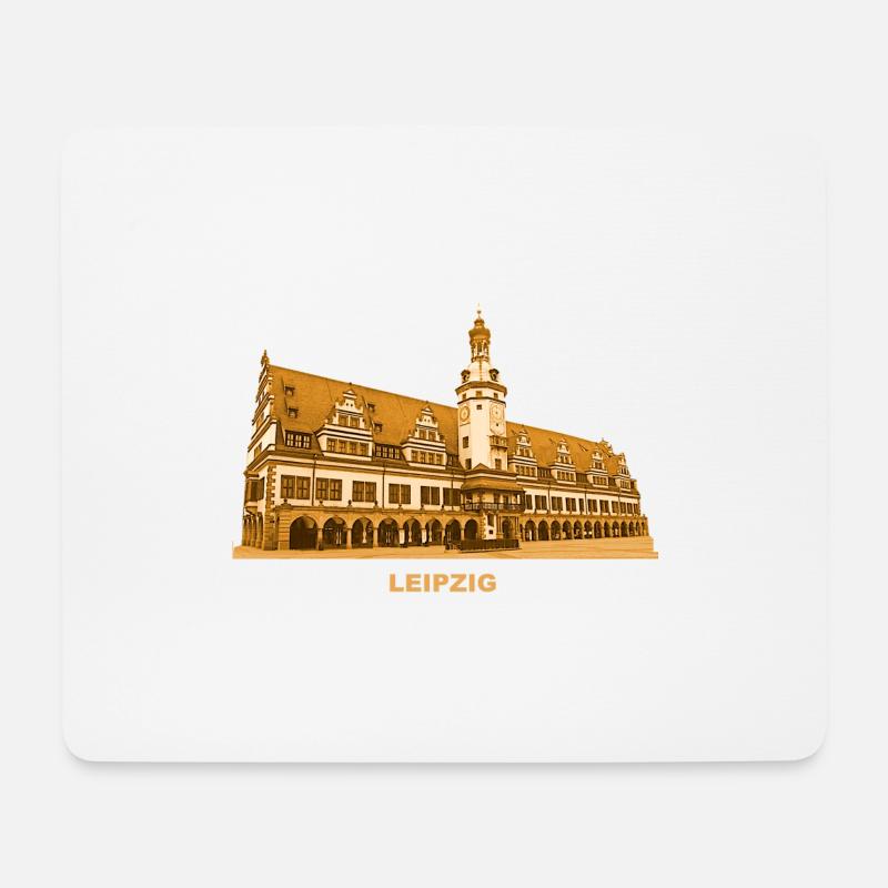 Leipzig Altes Rathaus Messestadt Sachsen - Mousepad (Querformat) - Weiß