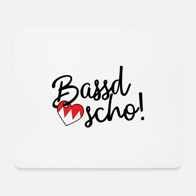 Bassd scho! - Mousepad (Querformat) - Weiß
