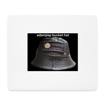 Chapeau seau noir Adamjiep - Tapis de souris (format paysage) - blanc - Devant