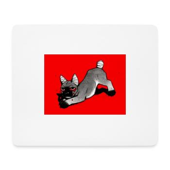 Chien frénétique - Tapis de souris (format paysage) - blanc - Devant