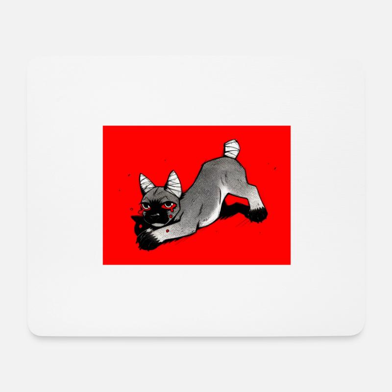 Frensh Dog - Mousepad (Querformat) - Weiß