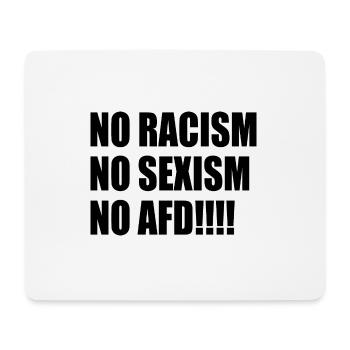 no racism no sexism no afd - Mouse Pad (horizontal) - white - Front