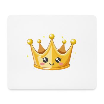 Kawaii Goldene Krone Illustration - Mousepad (Querformat) - Weiß - Vorne
