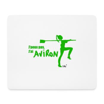 Je peux pas j'ai aviron (filles) - Tapis de souris (format paysage) - blanc - Devant