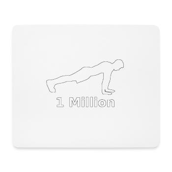 1 Million Liegestütze Push Ups Fitness Design - Mousepad (Querformat) - Weiß - Vorne