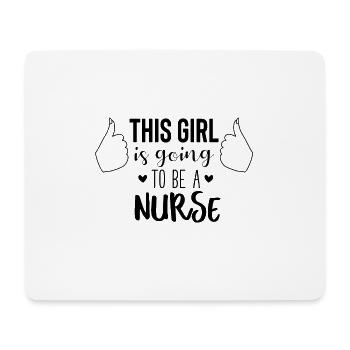 Krankenhaus Krankenschwester Pfleger Herz Geschenk - Mousepad (Querformat) - Weiß - Vorne