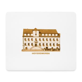 Hoyerswerda Rathaus Hoywoy Oberlausitz Sachsen - Mousepad (Querformat) - Weiß - Vorne
