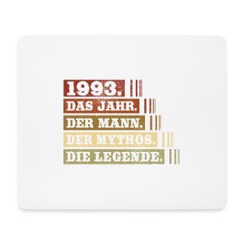 Jahrgang 1993 Mann Mythos Legende Geburtstag - Mousepad (Querformat) - Weiß - Vorne