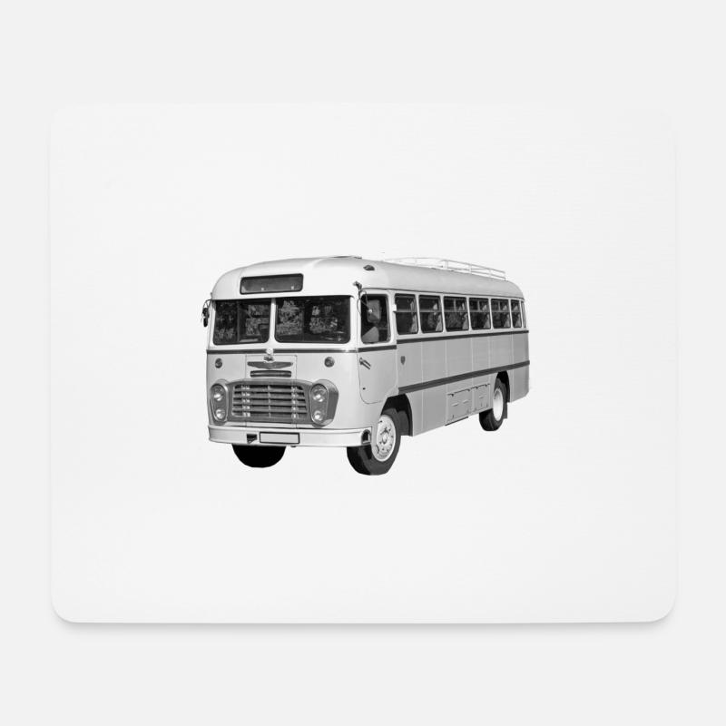 Bus Ikarus 31 Ungarn DDR Ostalgie Oldtimer - Mousepad (Querformat) - Weiß