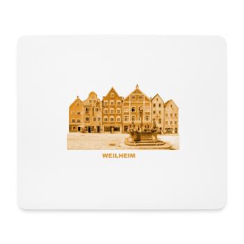 Weilheim Pfaffenwinkel Oberbayern Markt - Mousepad (Querformat) - Weiß - Vorne