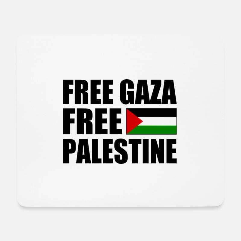 Free gaza Free palestine - Mousepad (Querformat) - Weiß