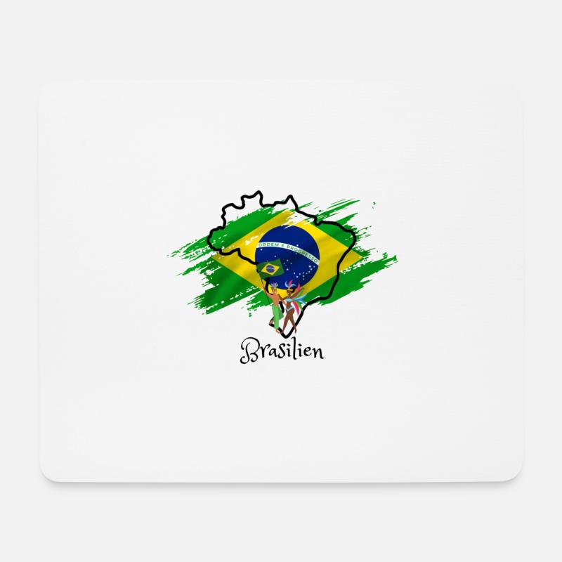 Ich liebe Brasilien - Mousepad (Querformat) - Weiß
