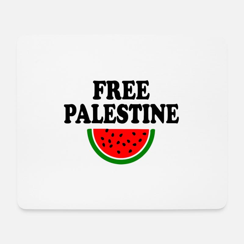Free palestine - Mousepad (Querformat) - Weiß