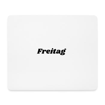 Freitag Schriftzug - Mousepad (Querformat) - Weiß - Vorne