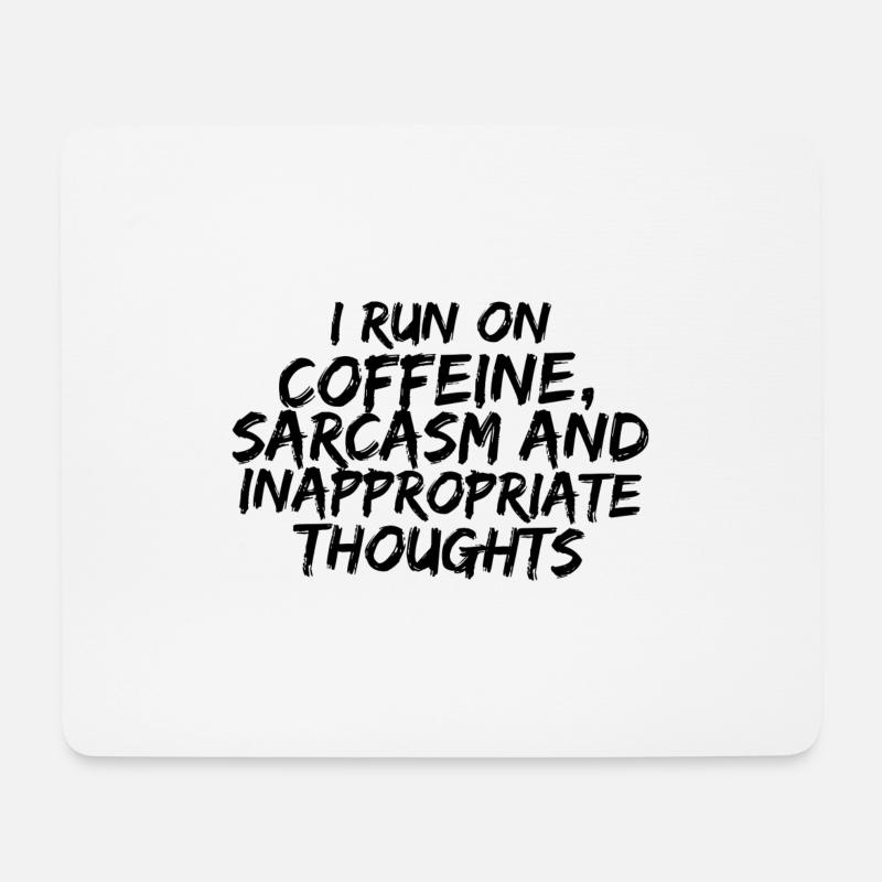 COFFEINE SARCASM - Mousepad (Querformat) - Weiß