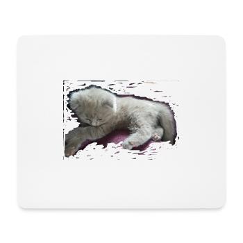 chat - Tapis de souris (format paysage) - blanc - Devant