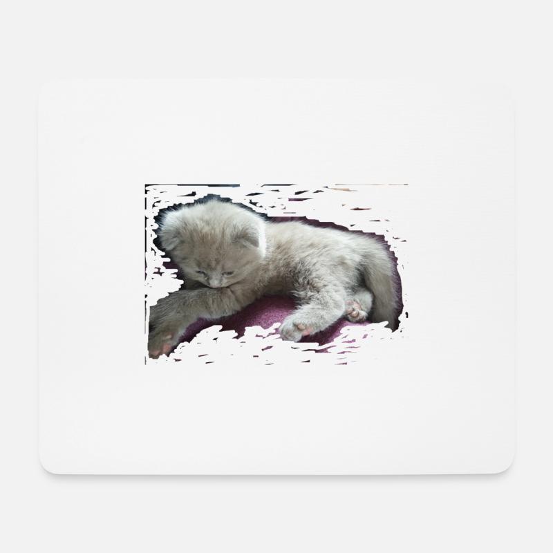 Cat - Mouse Pad (horizontal) - white