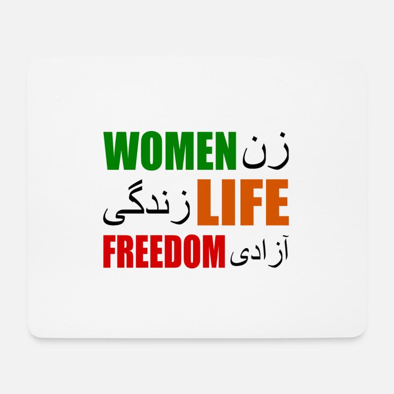 Women life freedom - Mousepad (Querformat) - Weiß