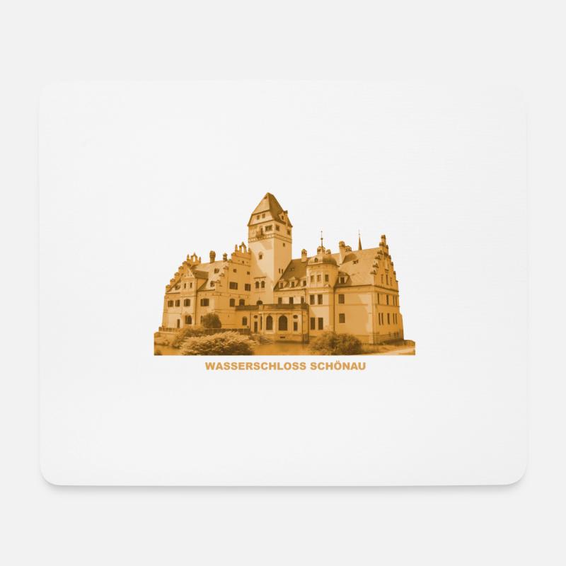 Schönau Wasserschloss Eggenfelden Niederbayern - Mousepad (Querformat) - Weiß