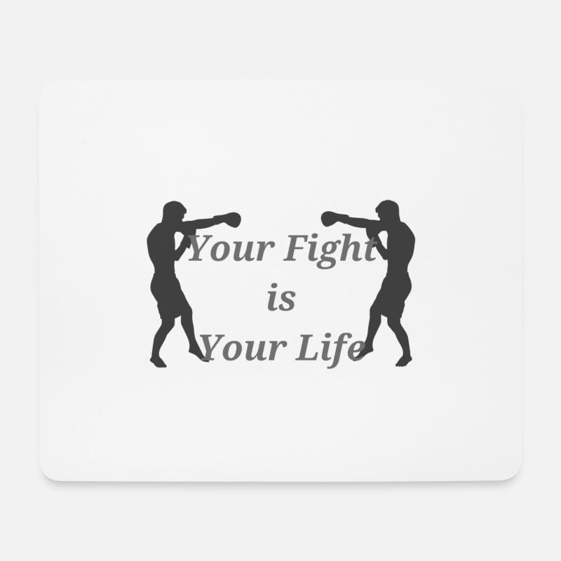 Dein Kampf ist dein Leben - Mousepad (Querformat) - Weiß