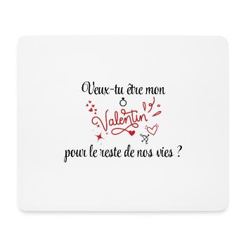 Demande en mariage, Saint-Valentin, Romantique - Tapis de souris (format paysage) - blanc - Devant