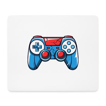 Gamer Controller Logo - Mousepad (Querformat) - Weiß - Vorne