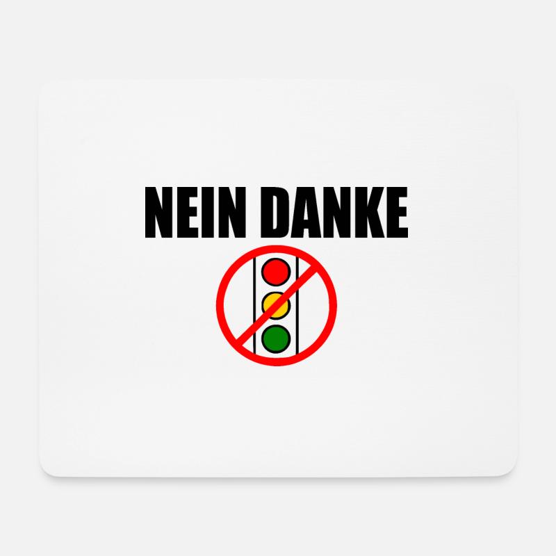 Ampel nein dank - Mousepad (Querformat) - Weiß