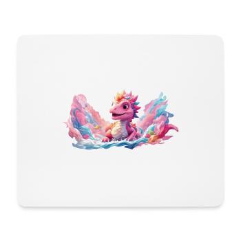 bunter Drache, Kinder, fantasy, comic, Geschenk - Mousepad (Querformat) - Weiß - Vorne