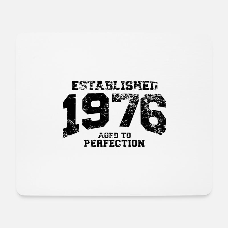 established 1976 - aged to perfection - Mousepad (Querformat) - Weiß