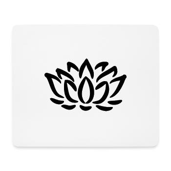 Lotusblume - Mousepad (Querformat) - Weiß - Vorne