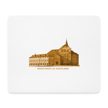Mühltroff Schloss Vogtland Sachsen Wahrzeichen - Mousepad (Querformat) - Weiß - Vorne