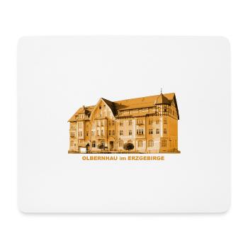 Hôtel de ville d'Olbernhau Monts Métallifères Saxe - Tapis de souris (format paysage) - blanc - Devant