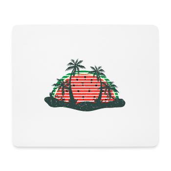 Coucher de soleil d’été de pastèque - Tapis de souris (format paysage) - blanc - Devant