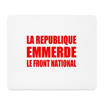 la jeunesse emmerde le front national - Tapis de souris (format paysage) - blanc - Devant