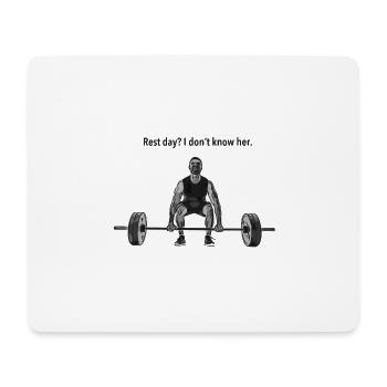 Rest_day - Mousepad (Querformat) - Weiß - Vorne