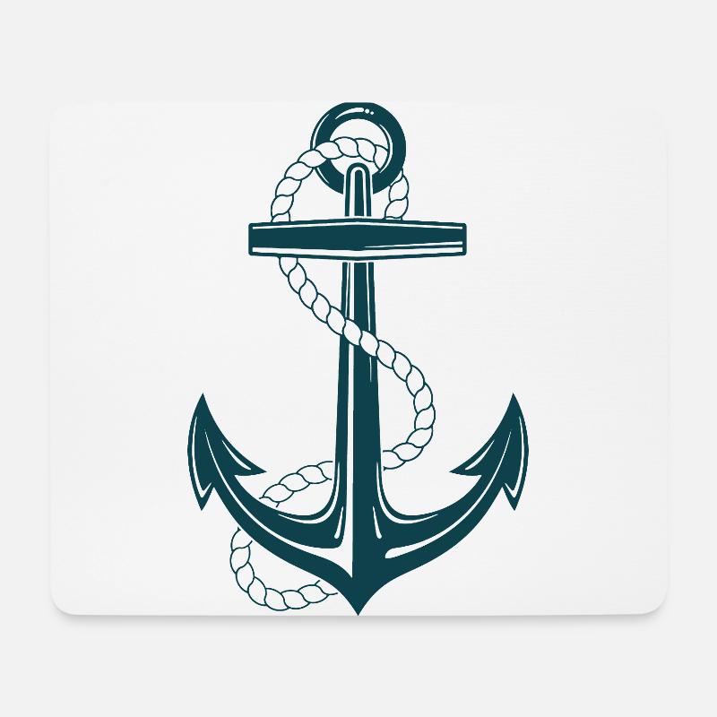 Anker Schiff Seemann Geschenk - Mousepad (Querformat) - Weiß