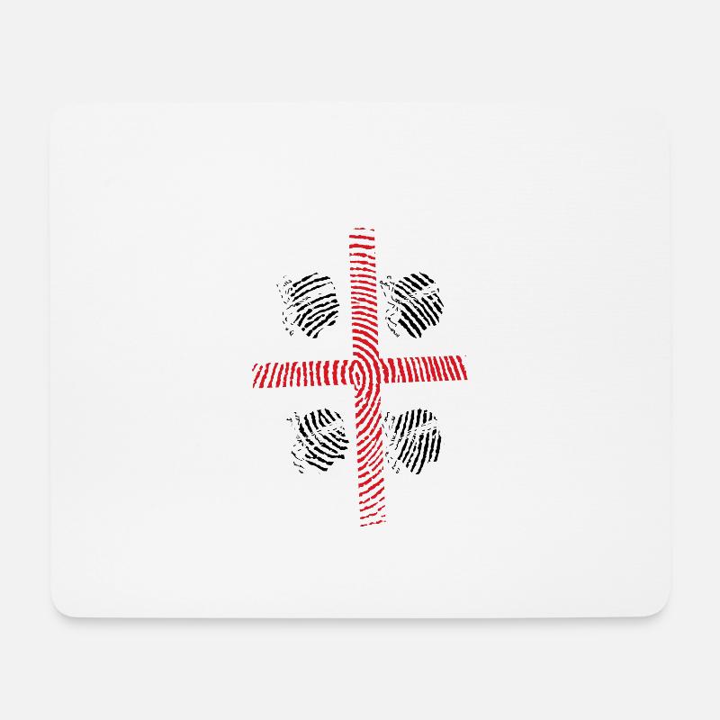 Sardinien Fahne Flagge Urlaub - Mousepad (Querformat) - Weiß